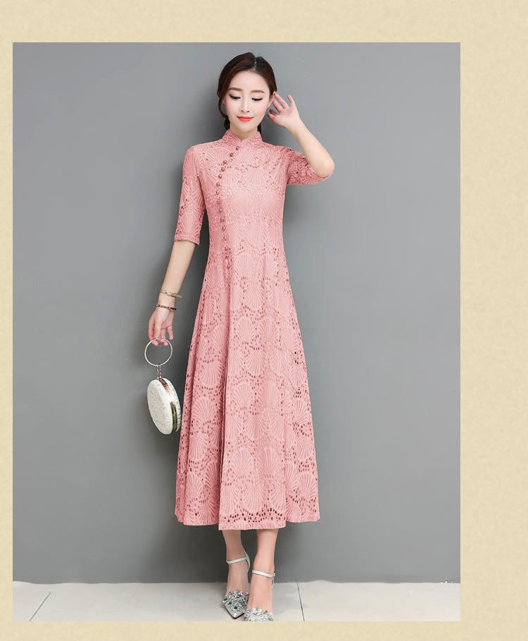 Fudus Spitzen-Qipao: Sommerkleid für Mädchen