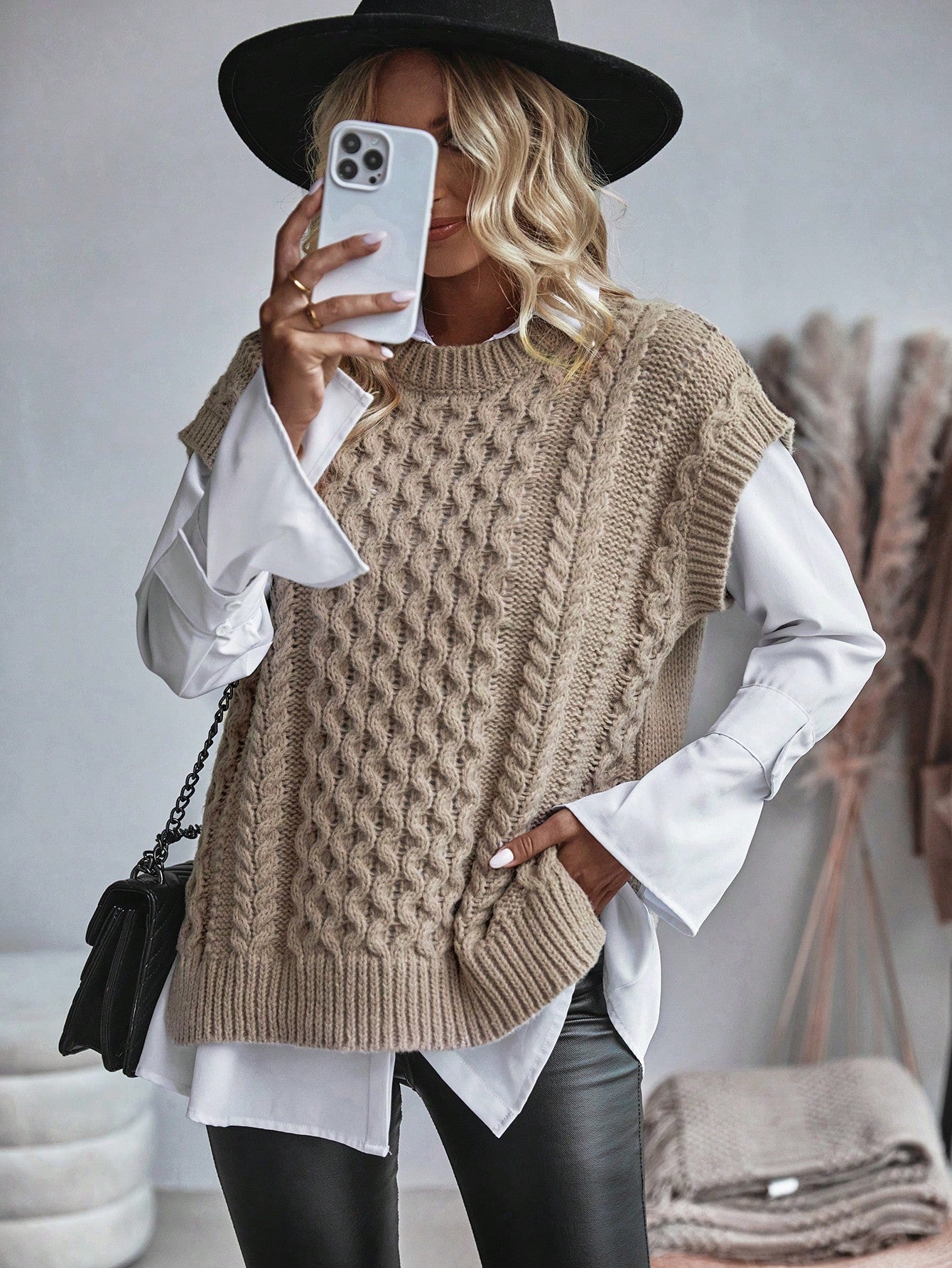 Krohn-e | Bequemes Damen Strickgilet mit Lockerer Passform