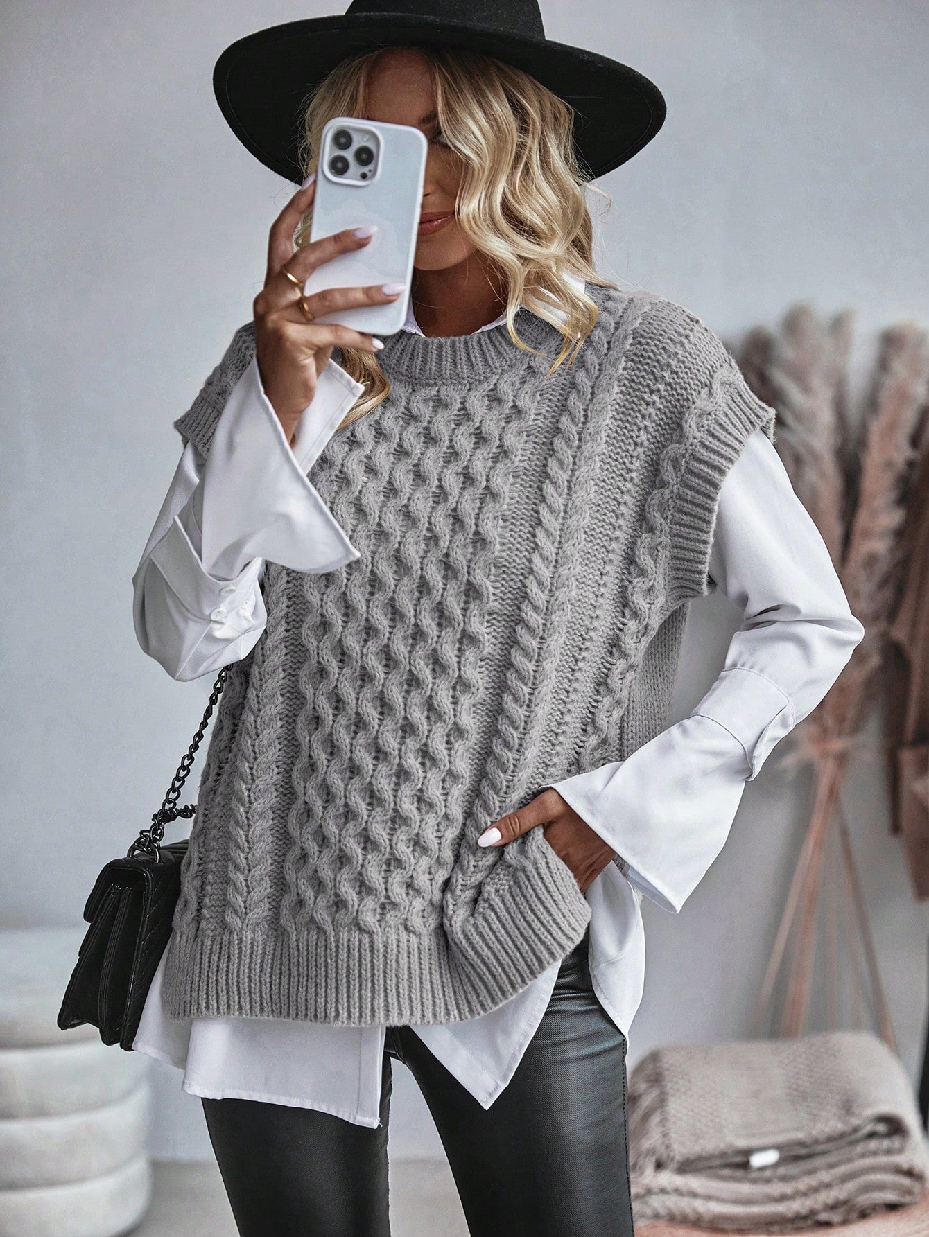Krohn-e | Bequemes Damen Strickgilet mit Lockerer Passform