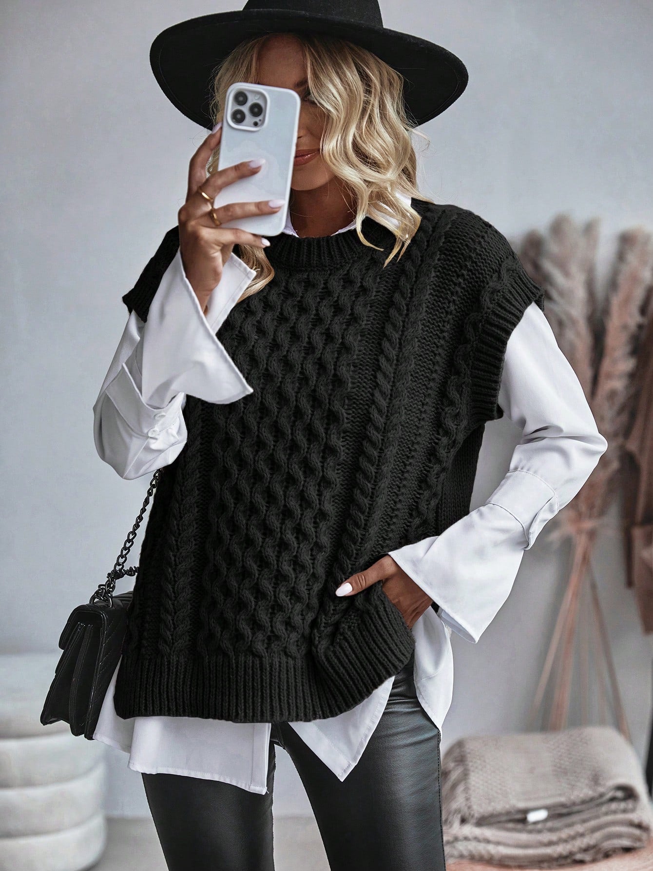 Krohn-e | Bequemes Damen Strickgilet mit Lockerer Passform