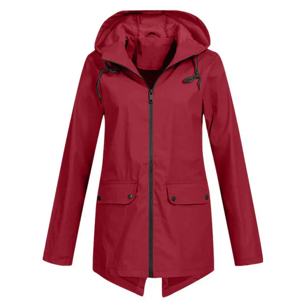 Krohn-e | Trendy Damen Regenjacke mit Kapuze