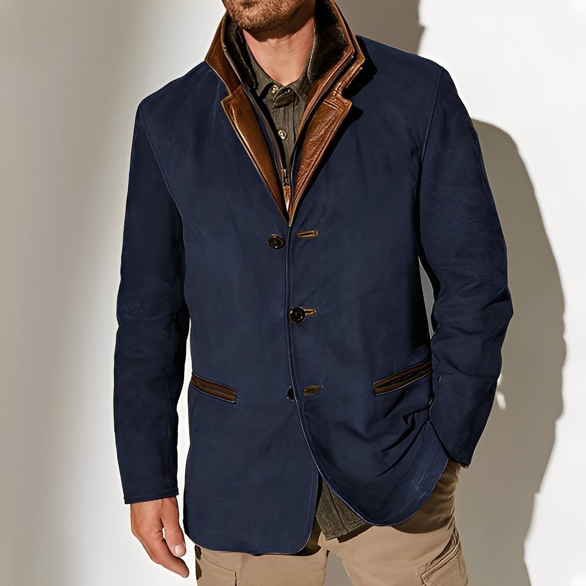 Krohn-e | Klassische Jacke mit Taschen für Herren