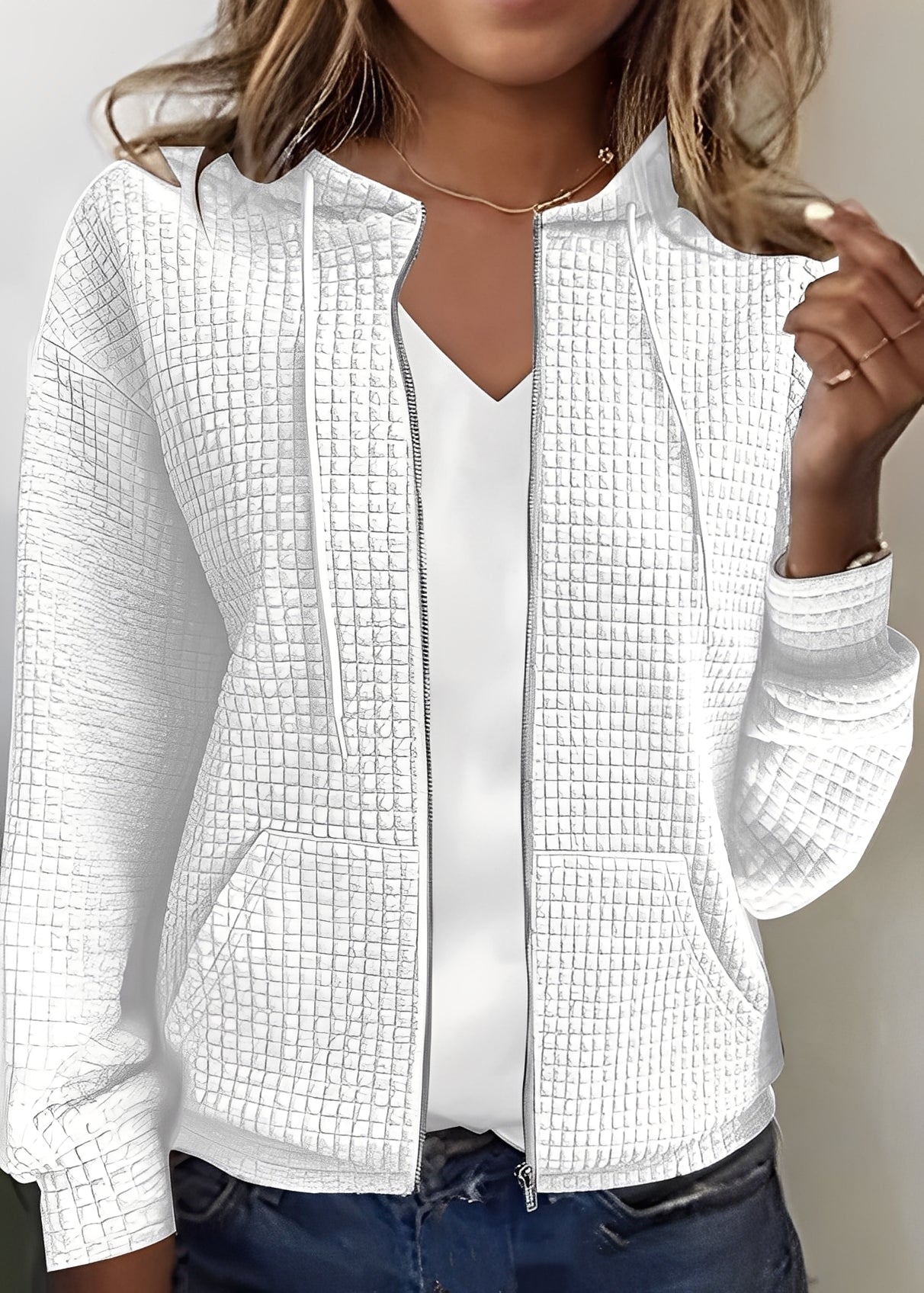 Krohn-e | Stylischer Cardigan mit Kapuze und Taschen für Frauen