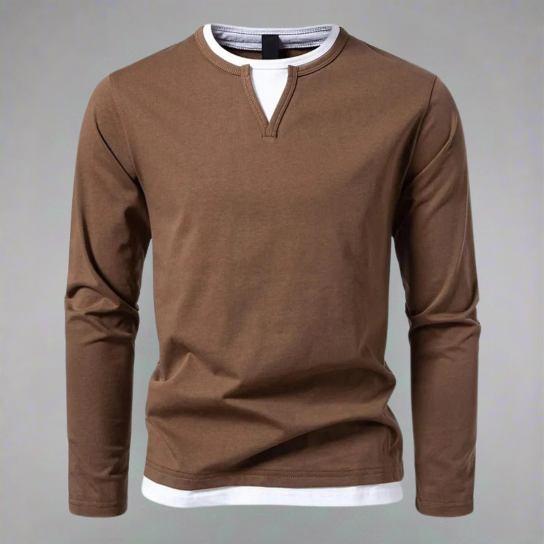 Langarm-V-Neck Shirt von Markus