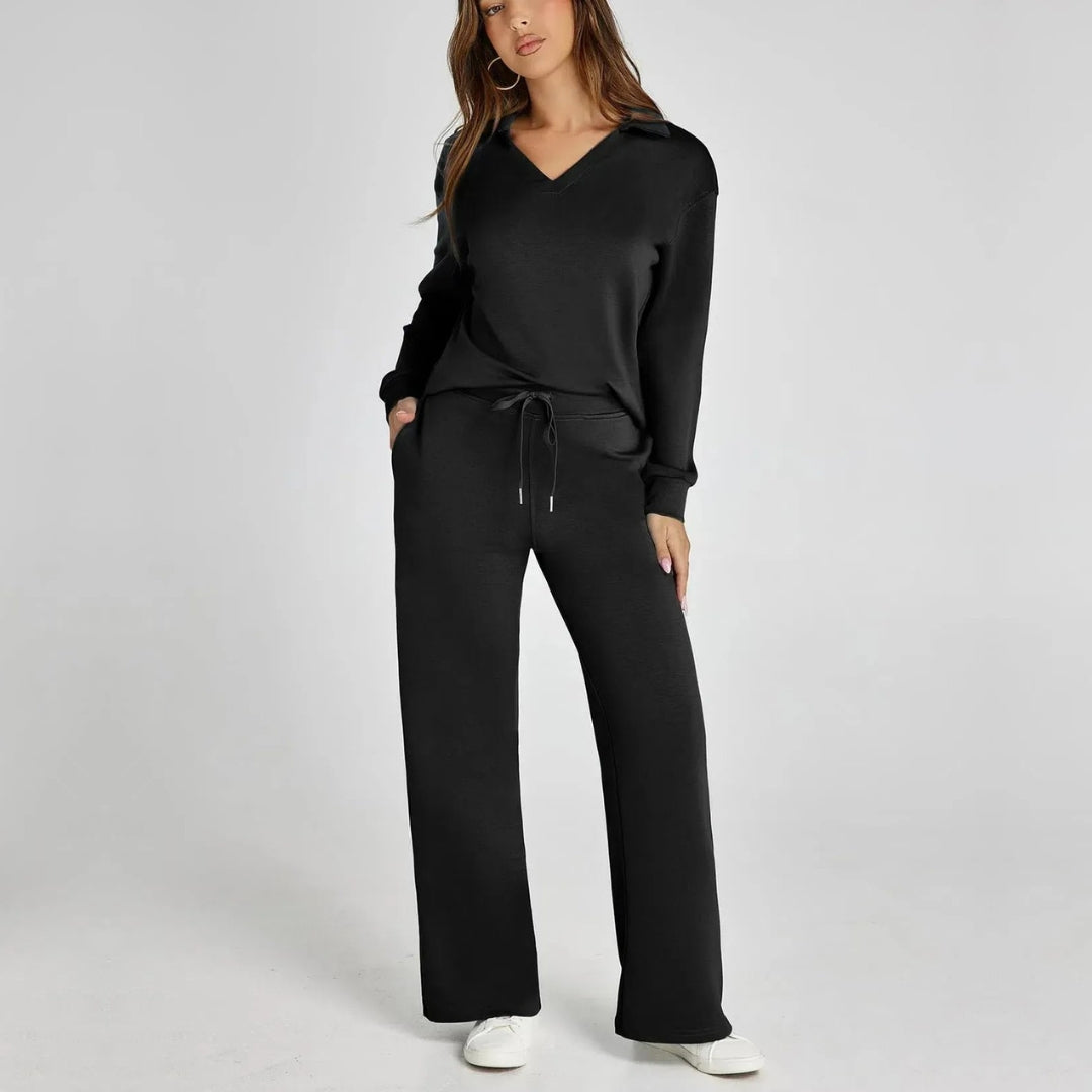 Krohn-e | Damen Loungewear Satz mit Weiten Hosen