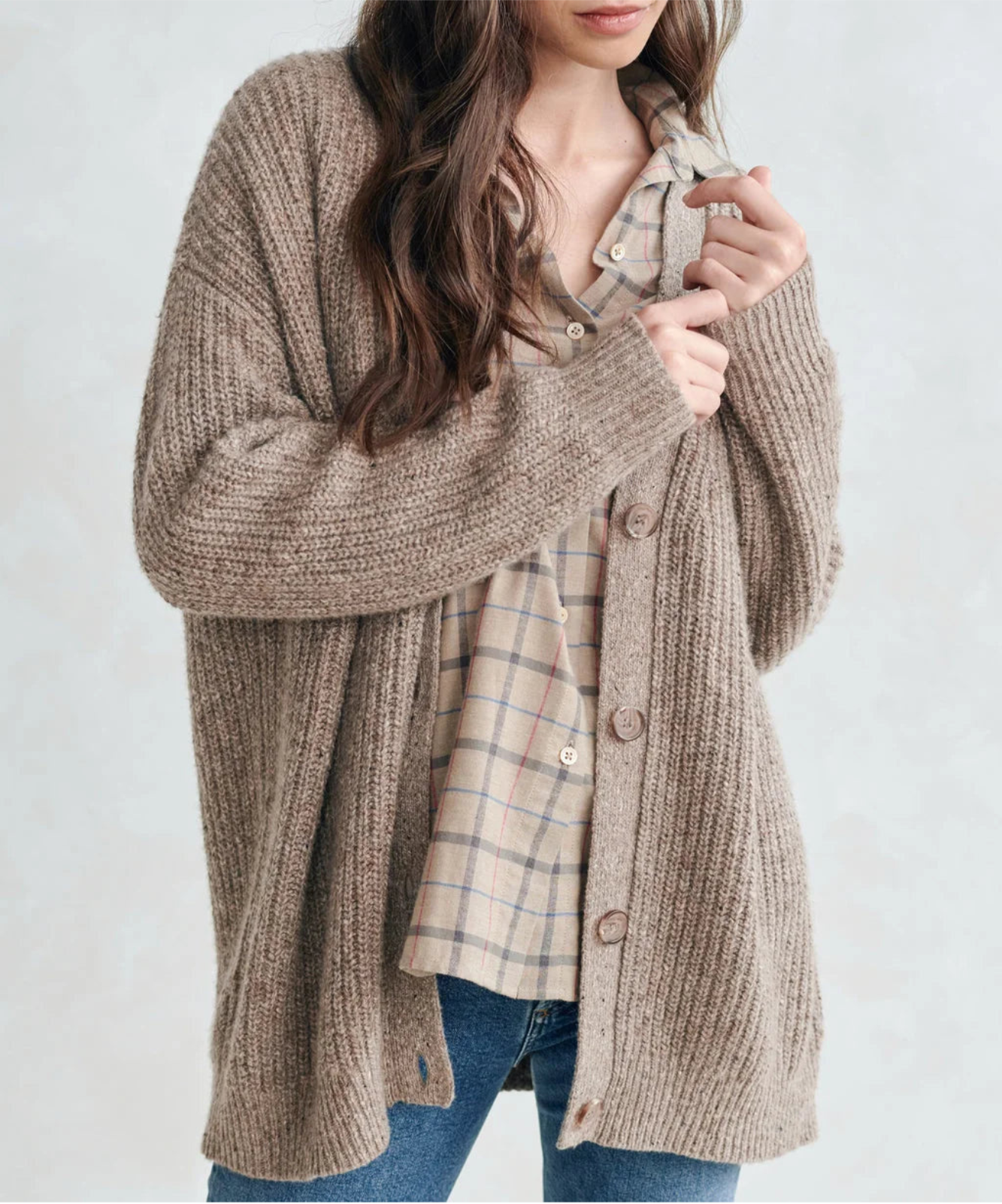 Krohn-e | V-Ausschnitt-Cardigan für Frauen