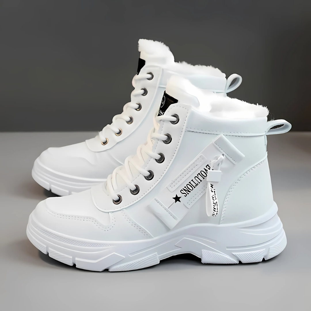 KROHN-E Damen Casual Ankle-Boots Stützende Sohle Braun