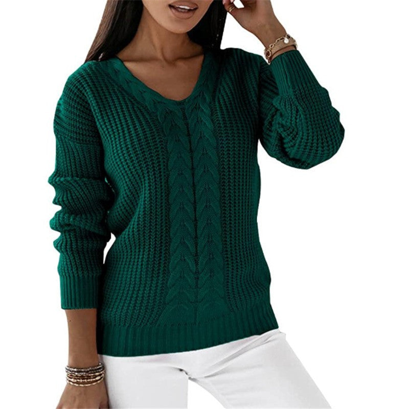 Krohn-e | Strickpullover mit V-ausschnitt Weiche Acryl Klassisch und Komfortabel