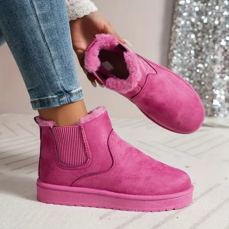 KROHN-E Damen Stiefeletten Einfarbig Vielseitig Knöchelhoch