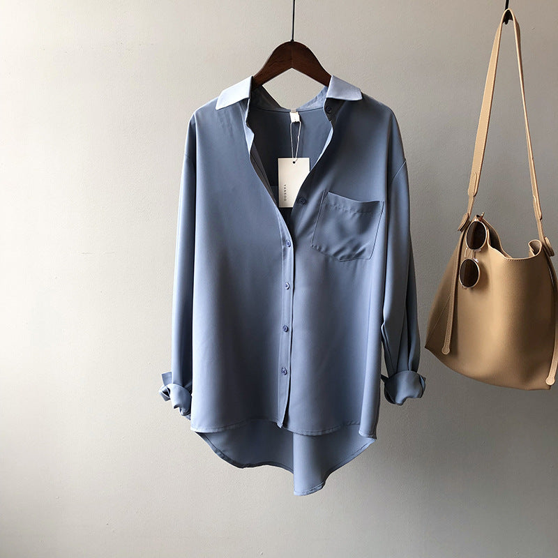 Langarm-Shirt für Damen von Fudus, unifarben