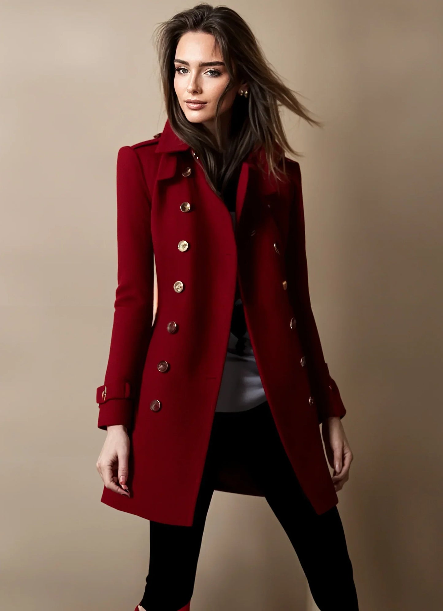 Krohn-e | Eleganter Trenchcoat Damen Winterjacke