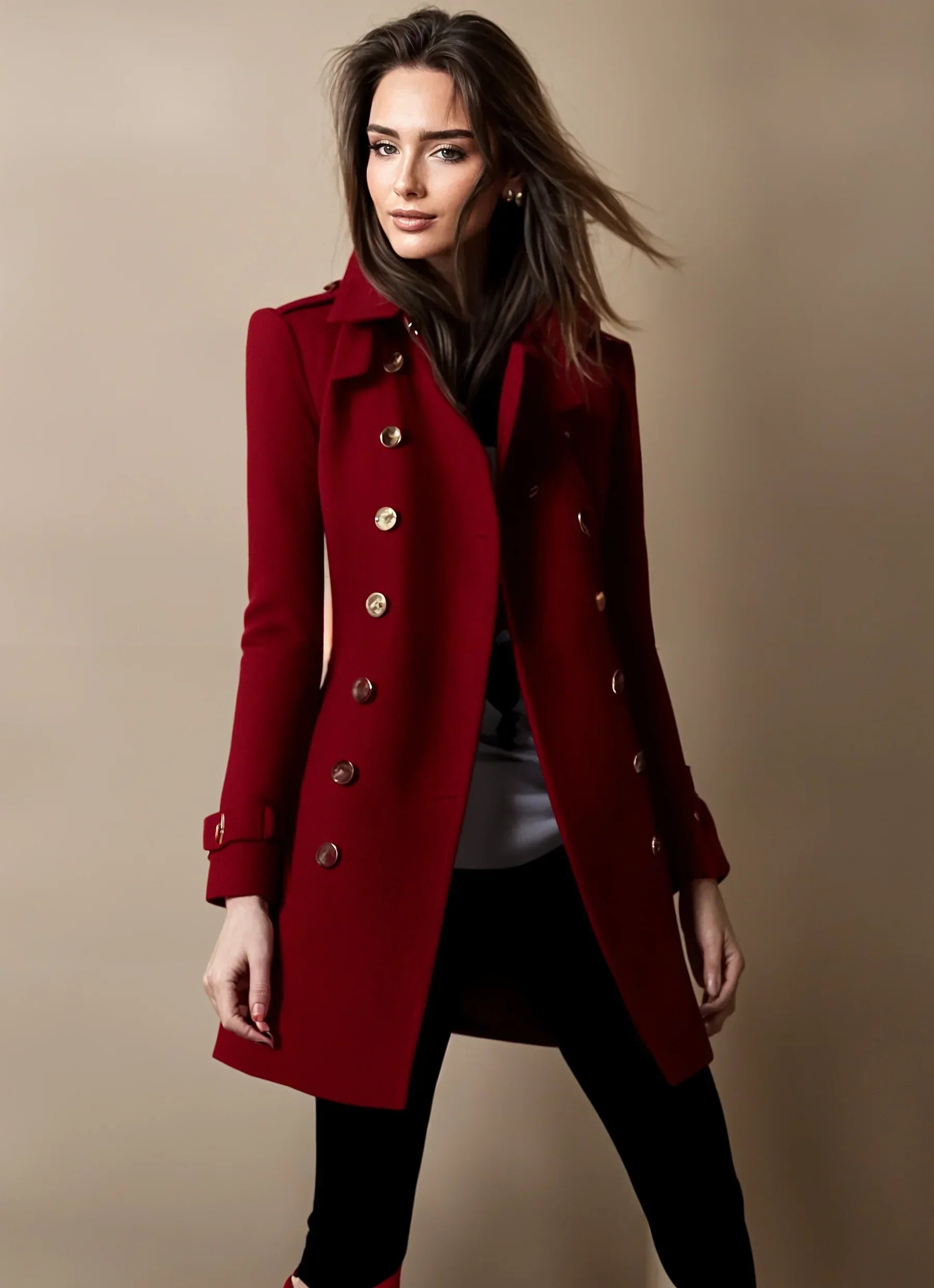 Krohn-e | Eleganter Trenchcoat Damen Winterjacke