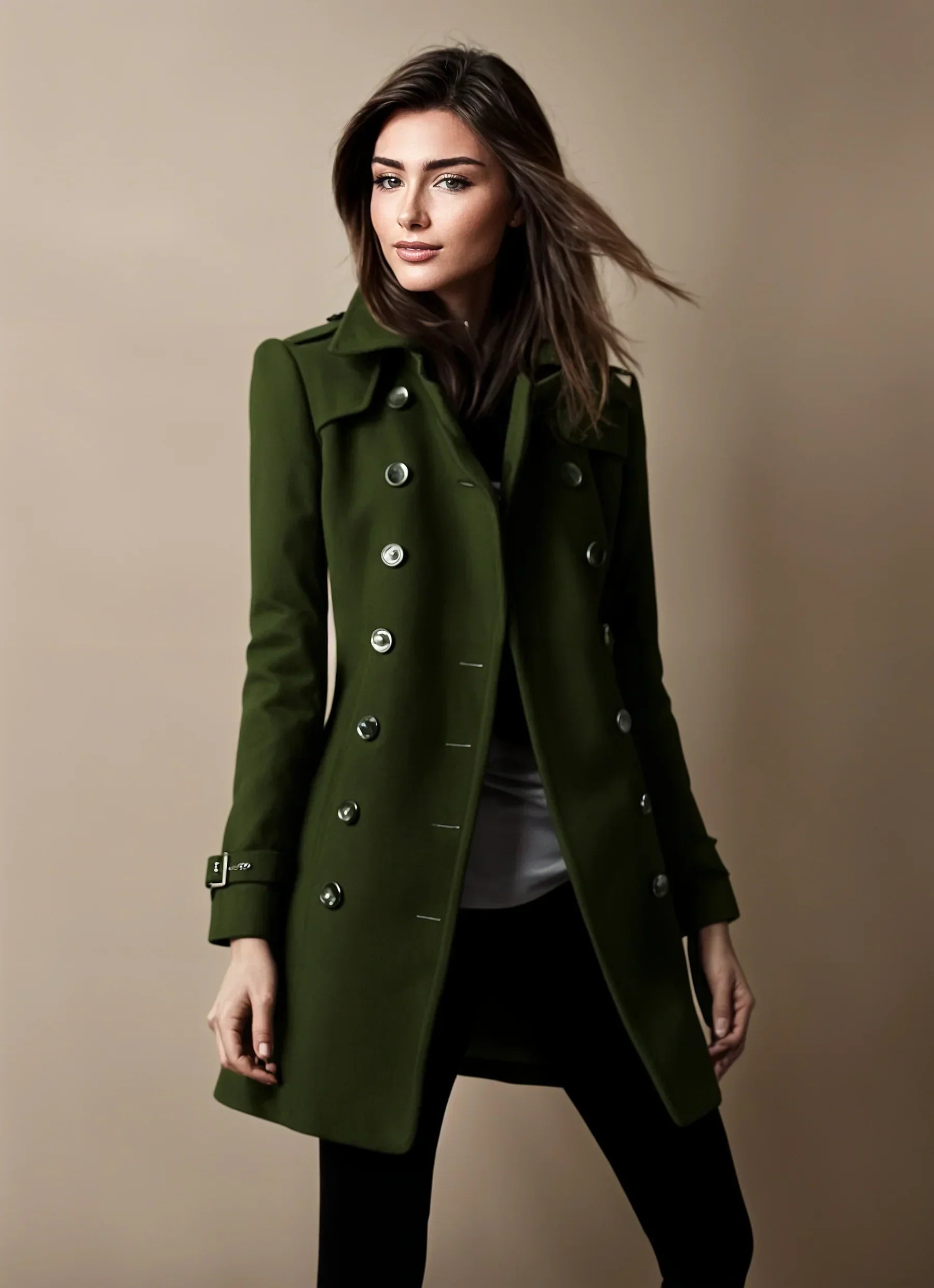 Krohn-e | Eleganter Trenchcoat Damen Winterjacke