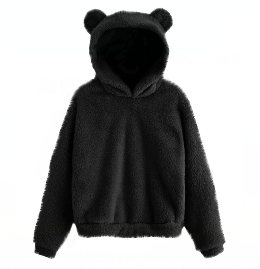 Modischer Kapuzenpullover mit Bärenmotiv von Fudus