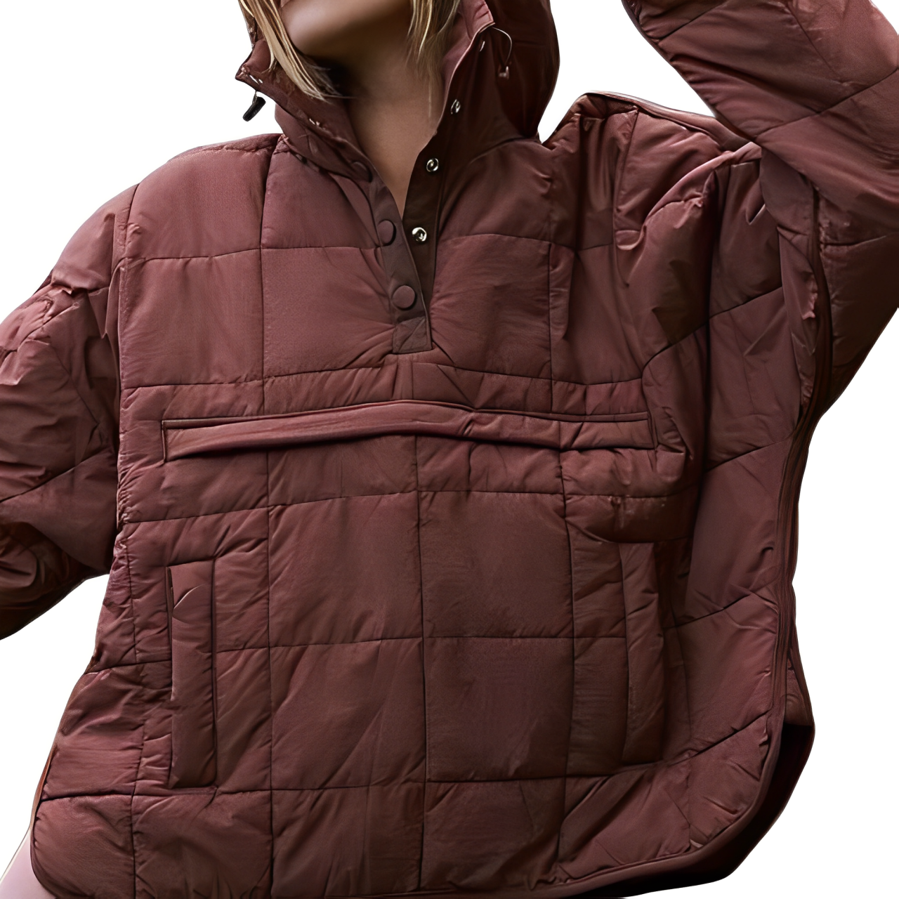 Grier: Einfache, gesteppte Kapuzenjacke