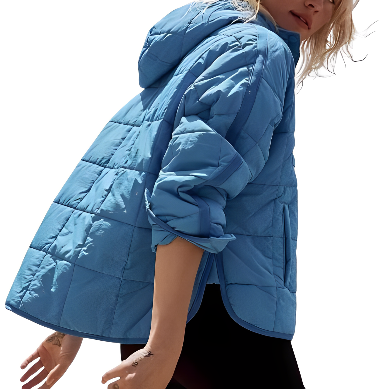 Grier: Einfache, gesteppte Kapuzenjacke