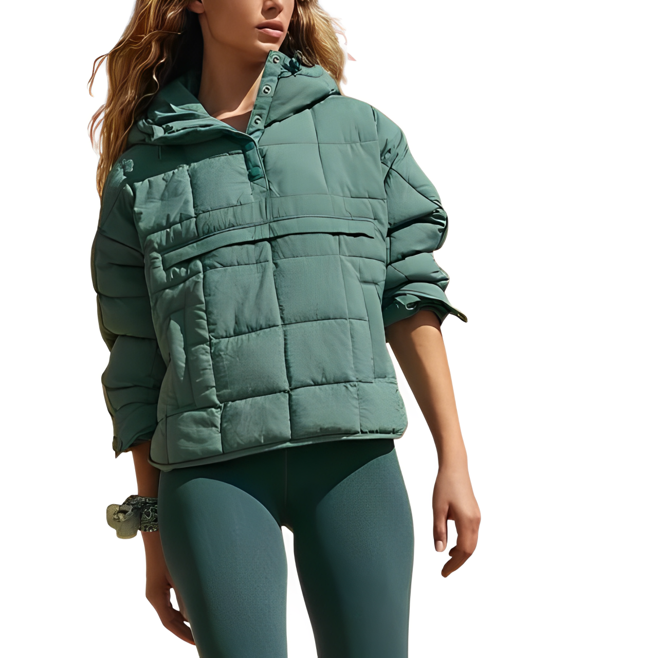 Grier: Einfache, gesteppte Kapuzenjacke