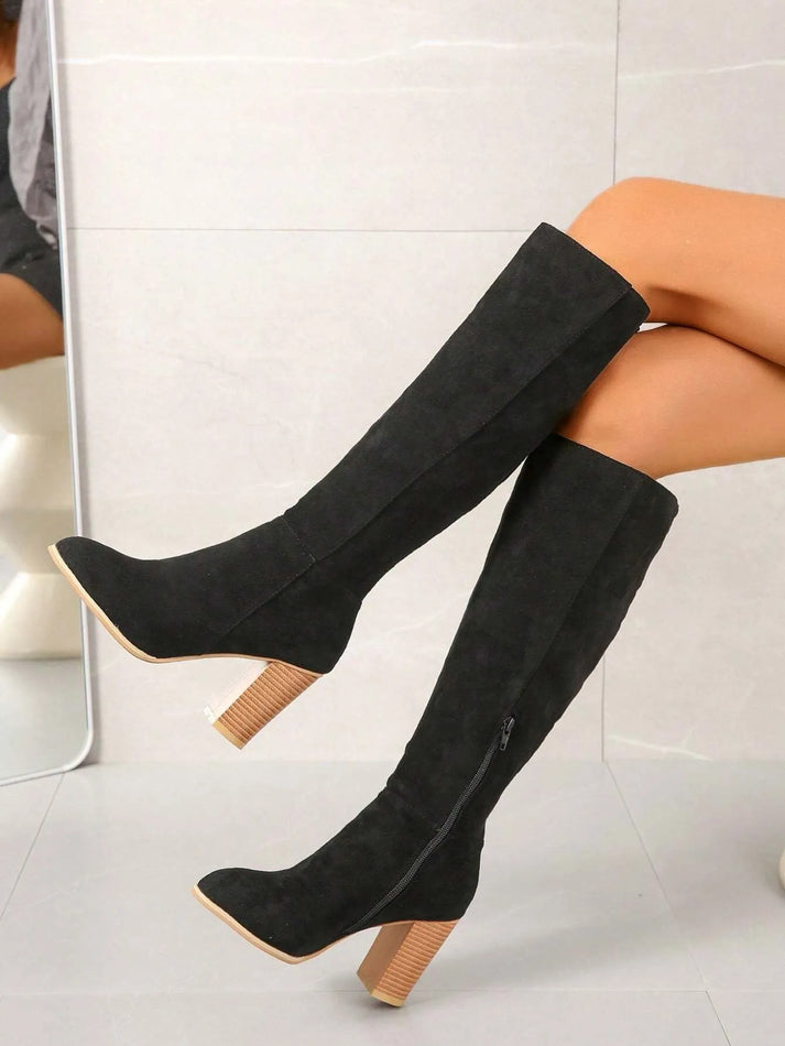 Krohn-e | Knielangen Damenschuhe Modische Winterstiefel Kaufen