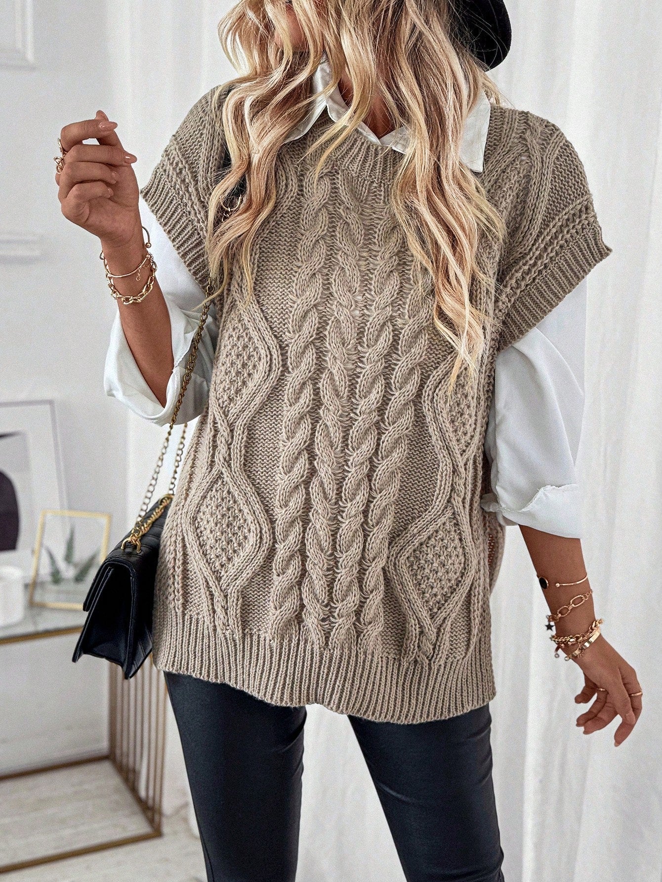 Krohn-e | Bequemes Damen Strickgilet mit Lockerer Passform