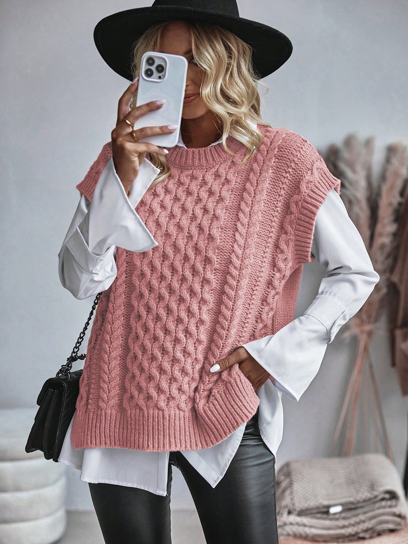 Krohn-e | Bequemes Damen Strickgilet mit Lockerer Passform