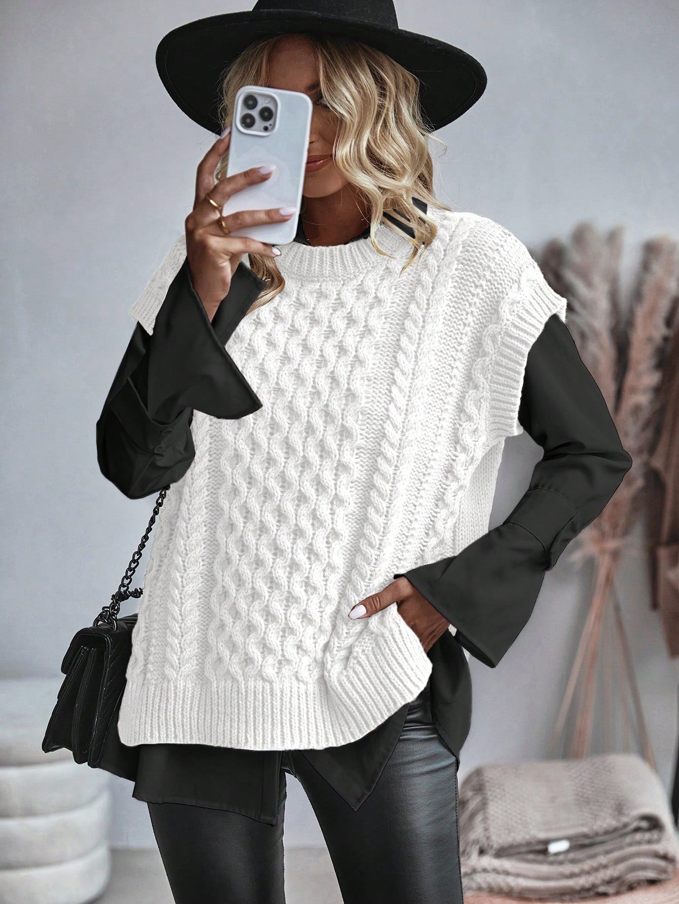 Krohn-e | Bequemes Damen Strickgilet mit Lockerer Passform