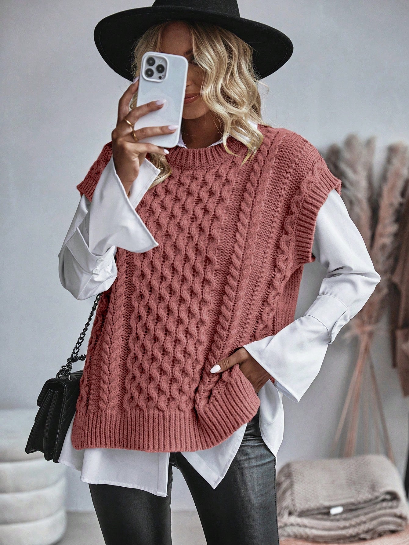 Krohn-e | Bequemes Damen Strickgilet mit Lockerer Passform