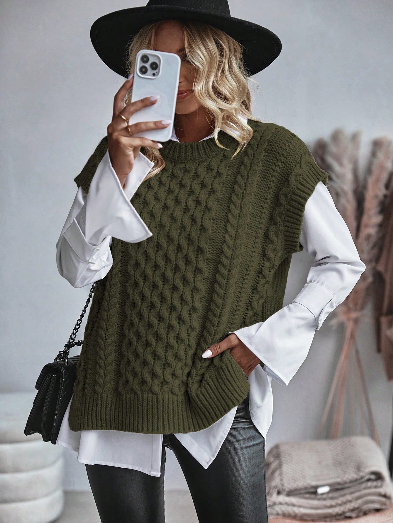 Krohn-e | Bequemes Damen Strickgilet mit Lockerer Passform