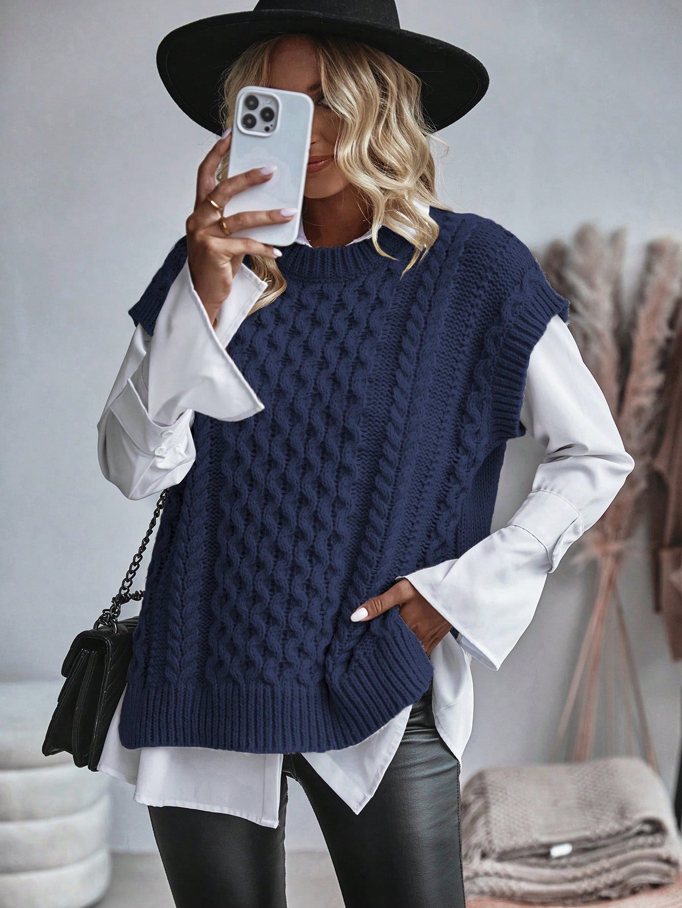 Krohn-e | Bequemes Damen Strickgilet mit Lockerer Passform