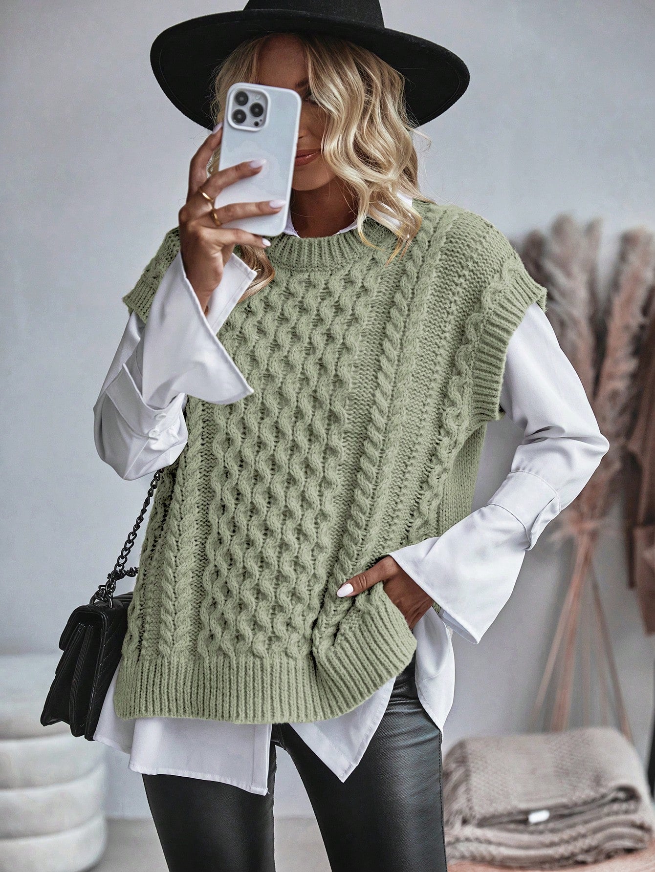 Krohn-e | Bequemes Damen Strickgilet mit Lockerer Passform