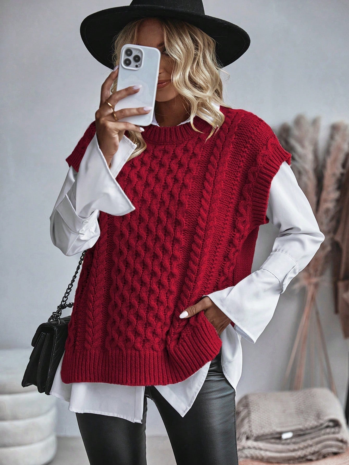 Krohn-e | Bequemes Damen Strickgilet mit Lockerer Passform