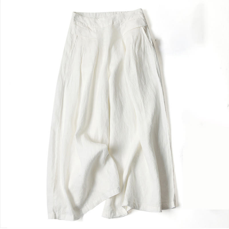 KROHN-E Damen Wide-Leg Hose High-Waist Entspannter Schnitt Vielseitig