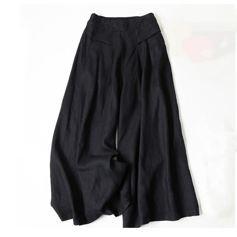 KROHN-E Damen Wide-Leg Hose High-Waist Entspannter Schnitt Vielseitig
