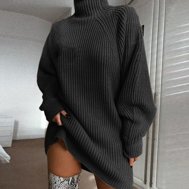 Damen Pullover mit hohem Kragen und Raglanärmeln Krohn-e
