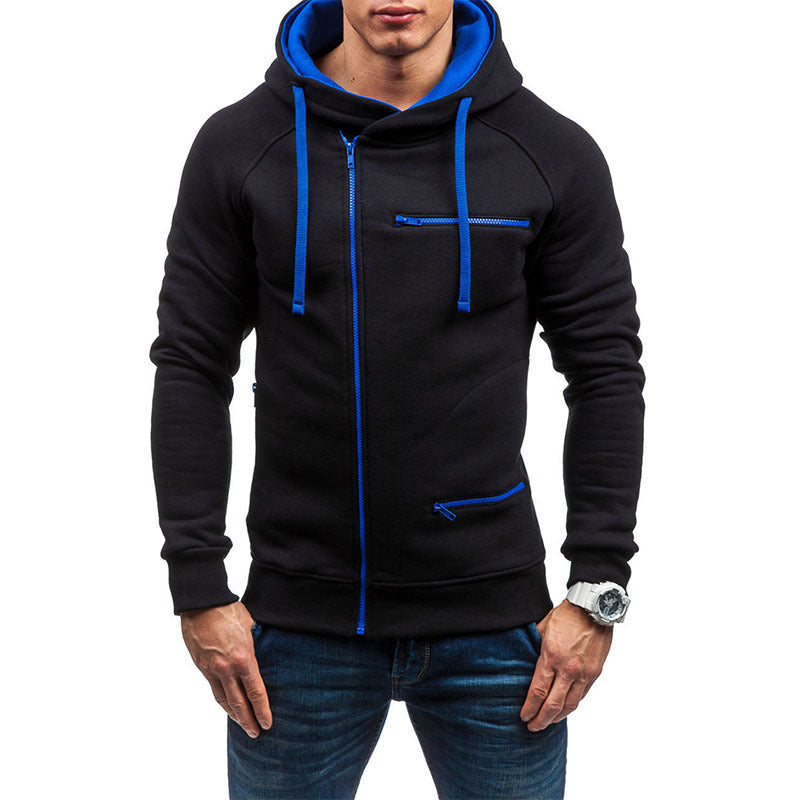 Herren Kapuzenjacke mit modernem Reißverschluss und kontrastiven Details Krohn-e