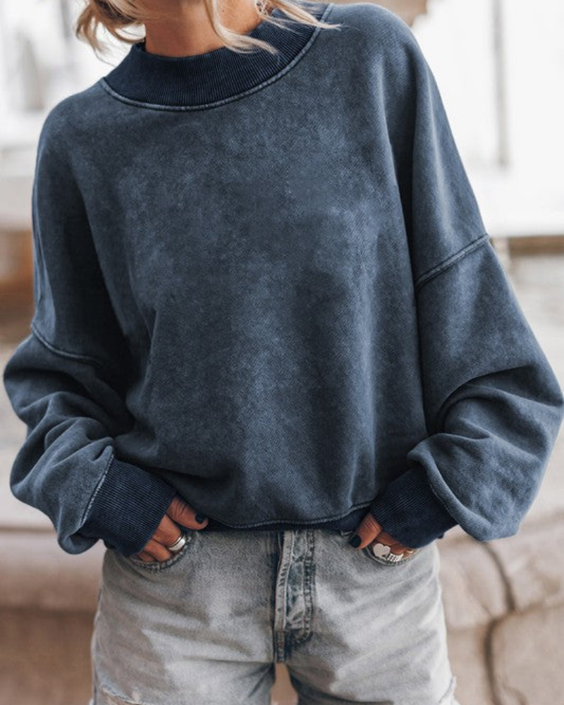 Krohn-e | Stilvoller Gebleichter Pullover