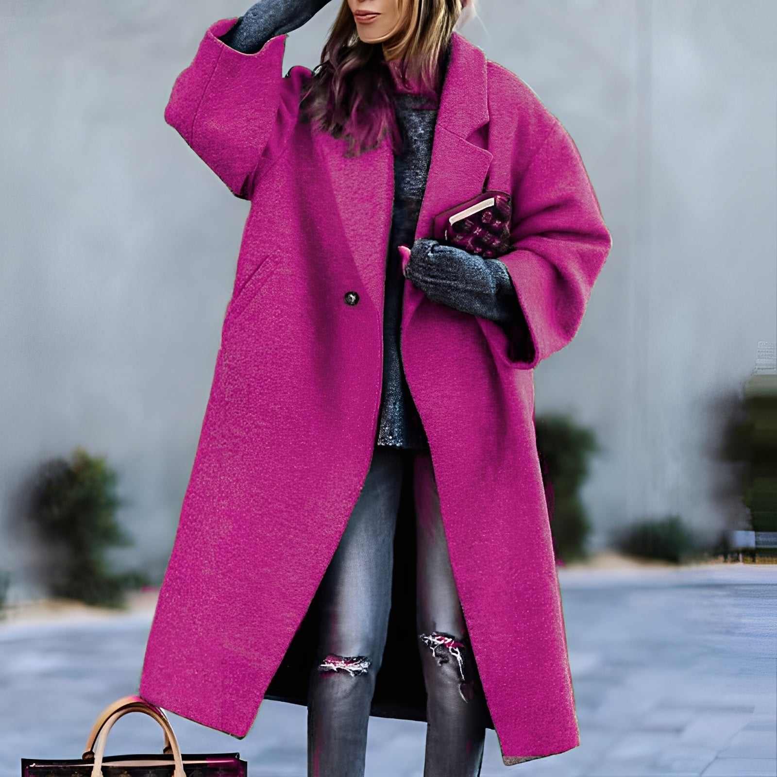 Krohn-e | Eleganter, klassischer, lockerer Mantel für Frauen