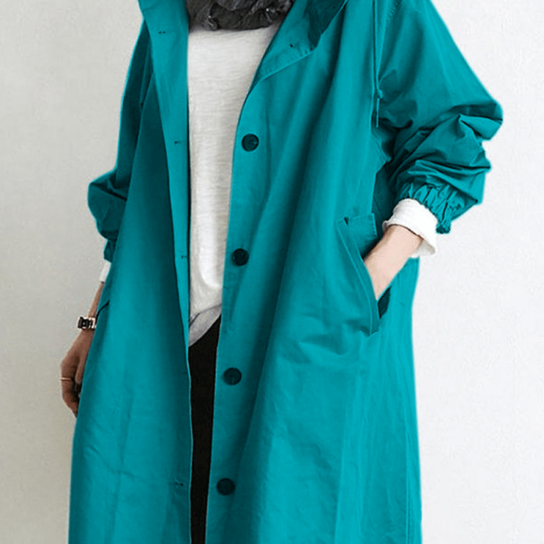 Krohn-e | Langer Wasserdichter Mantel für Damen
