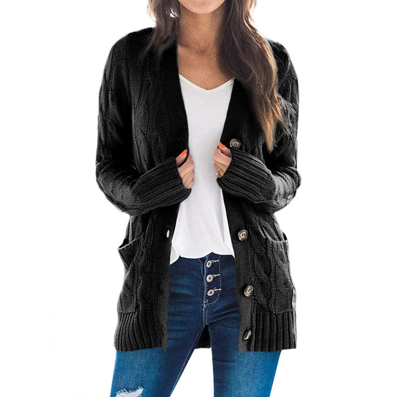 Damen Langarm-Strickjacke mit verspieltem Zopfmuster Krohn-e