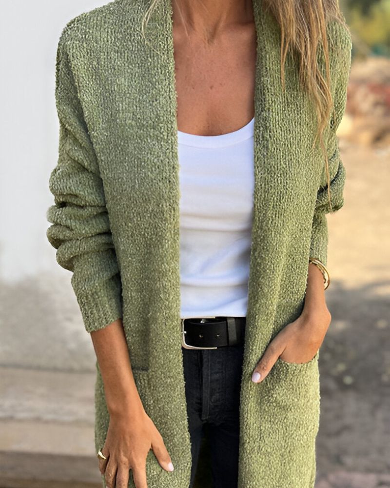 Krohn-e | Lässiger Strick-Cardigan mit Taschen