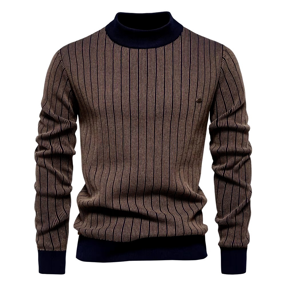 Krohn-e | Streifenpullover für Elegante Wintertage