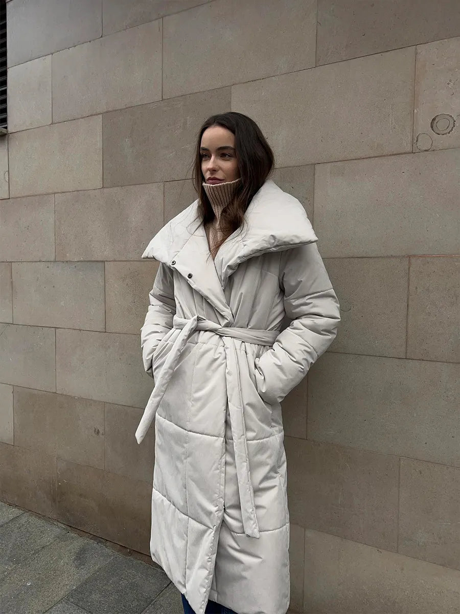 Krohn-e | Eleganter Wintermantel mit breitem Kragen