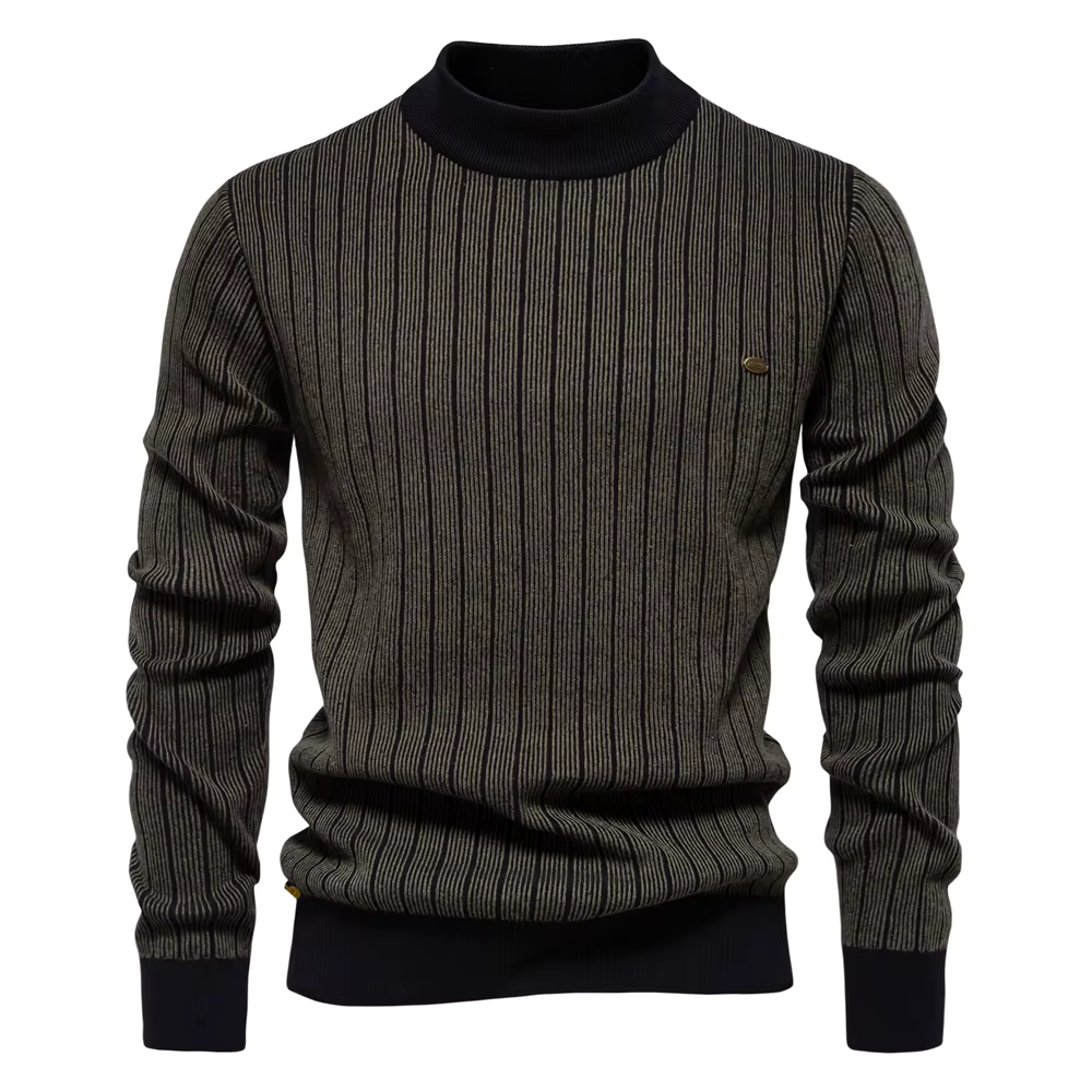 Krohn-e | Streifenpullover für Elegante Wintertage