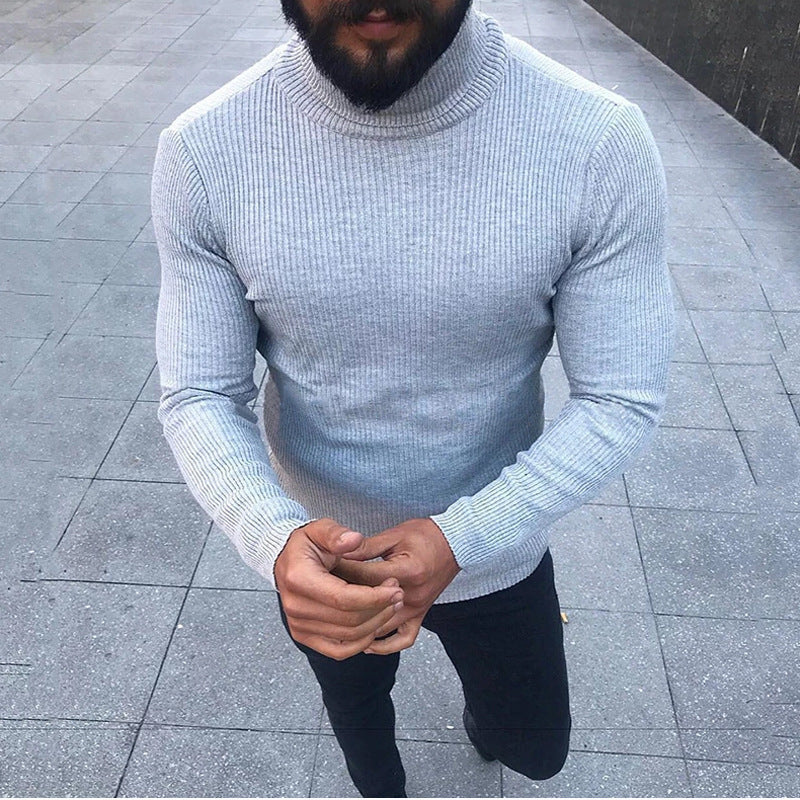 Herren Hochwertiger Strickrollkragenpullover Krohn-e