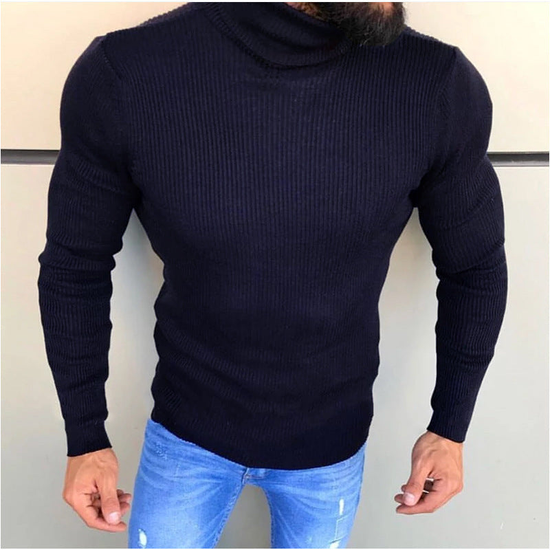 Herren Hochwertiger Strickrollkragenpullover Krohn-e