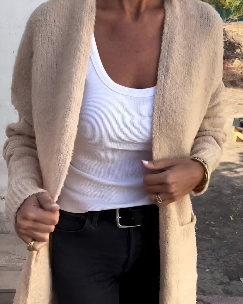 Krohn-e | Lässiger Strick-Cardigan mit Taschen