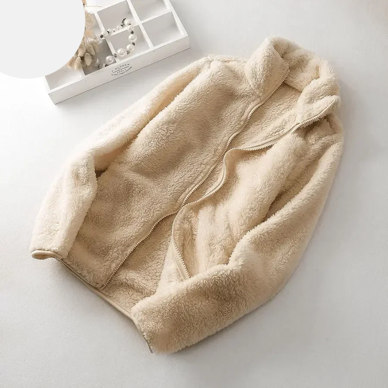 Flauschige Kovanis Fleecejacke mit Reißverschluss