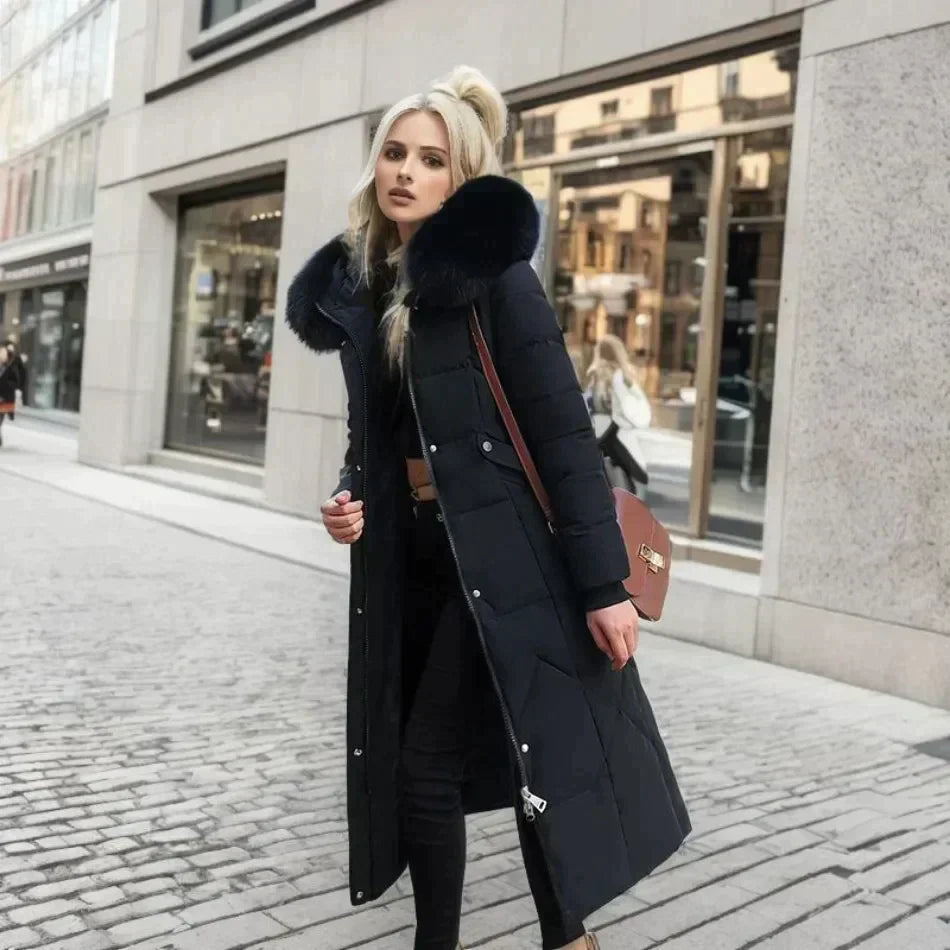 Krohn-e | Fell Trenchcoat Weiß Schick und Warm