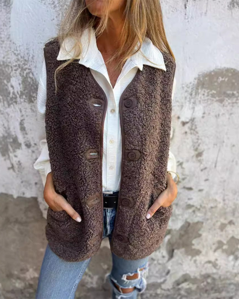 Krohn-e | Damen Winterweste Aus Weicher Wolle