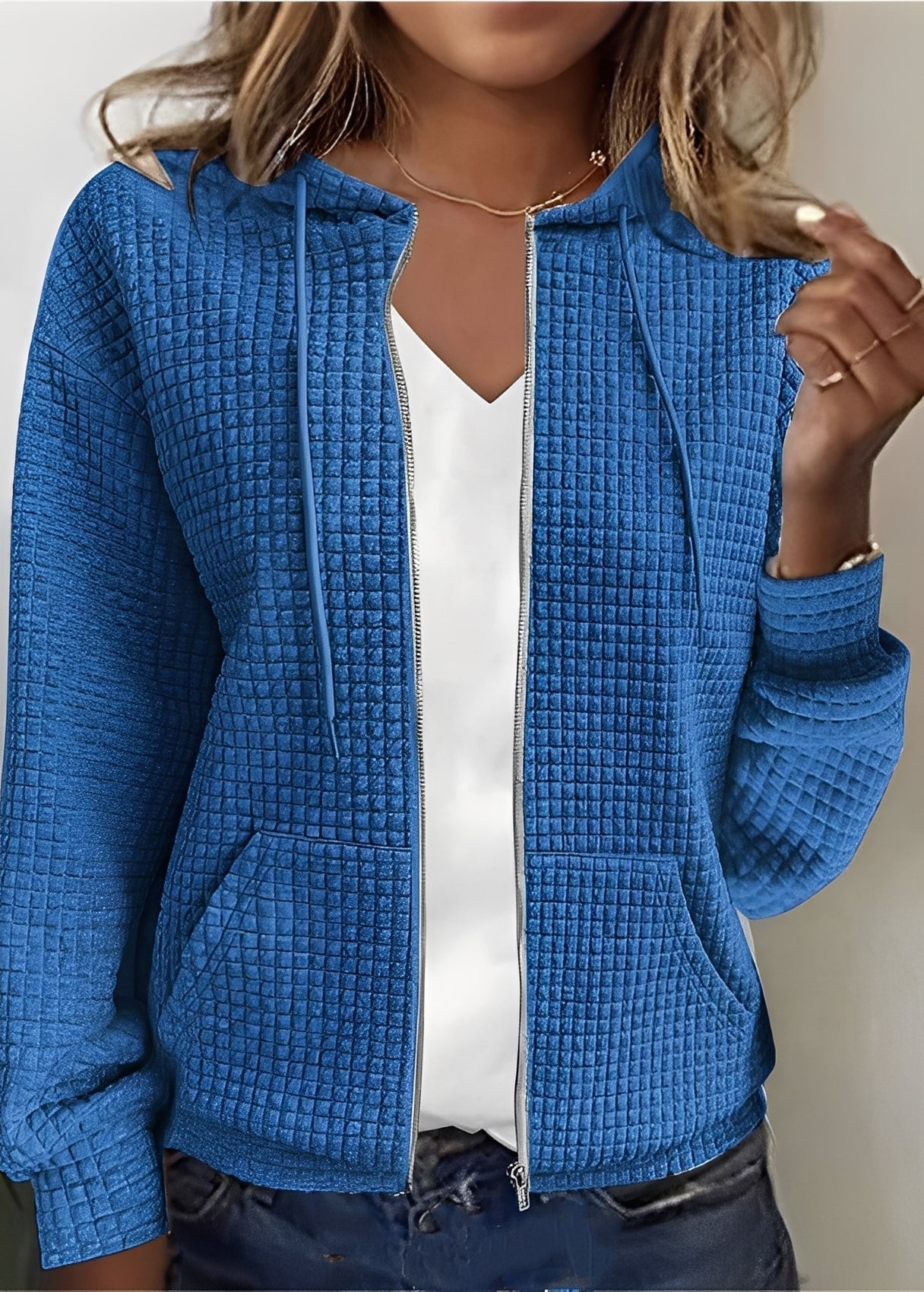 Krohn-e | Stylischer Cardigan mit Kapuze und Taschen für Frauen