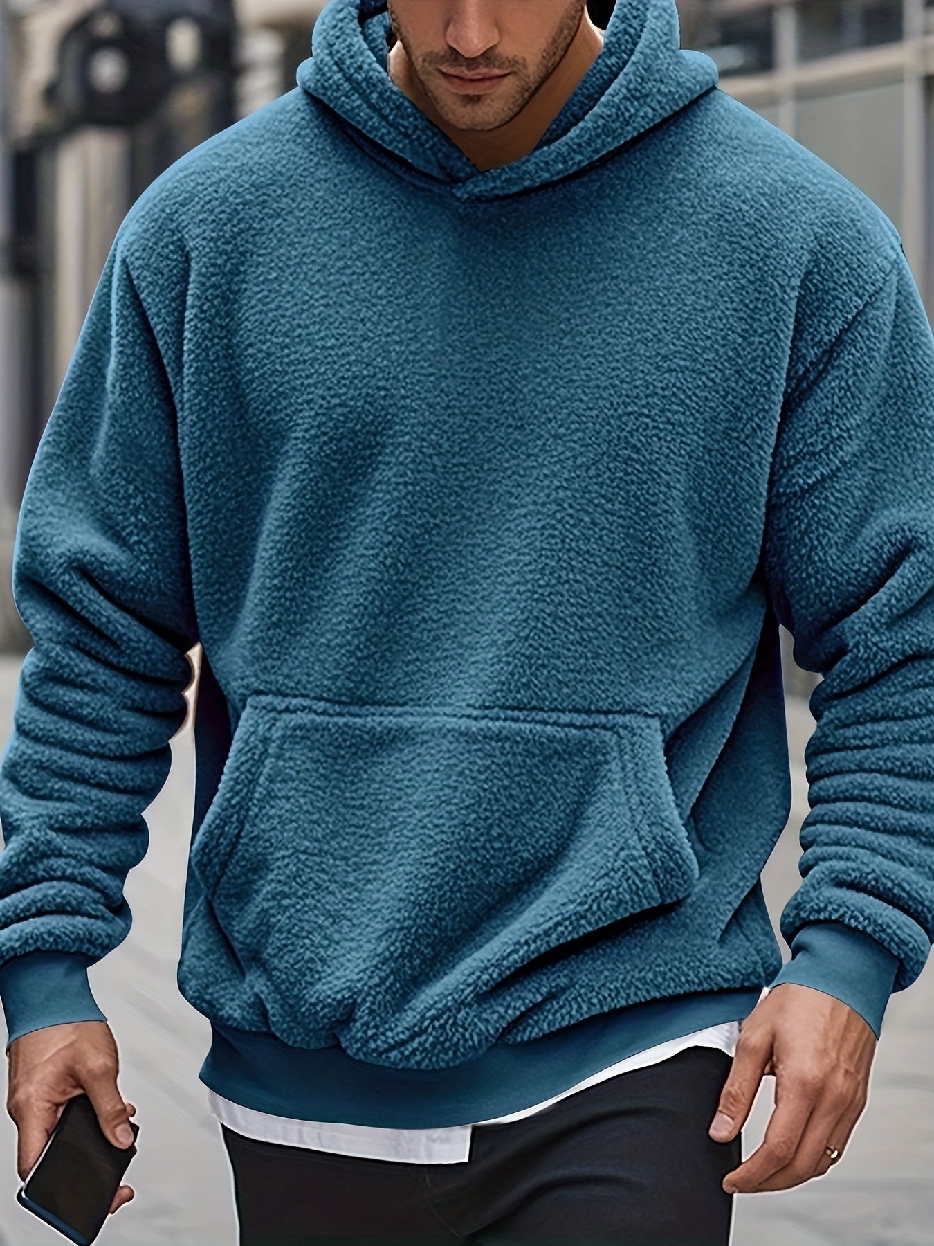 Krohn-e | Weiche Fleece-hoodie Polyester Komfort und Stil